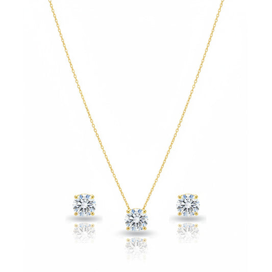 Conjunto Lux Cristal Dourado