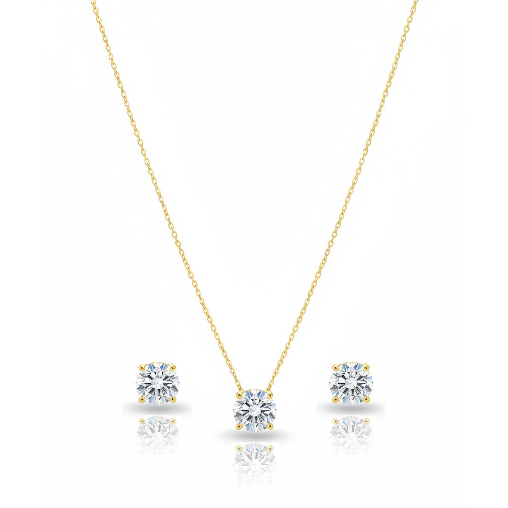 Conjunto Lux Cristal Dourado