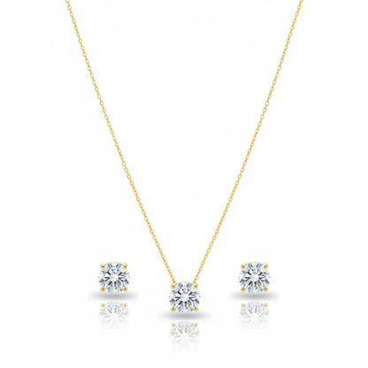 Conjunto Lux Cristal Dourado