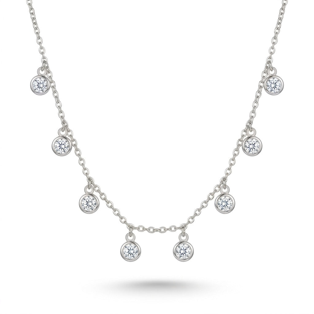 CHOKER CRISTAL RÓDIO BRANCO